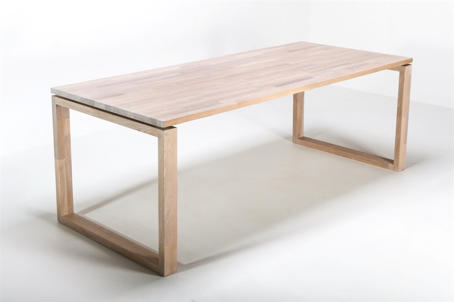 Squaretop spisebord hvid eg 90x200cm squaretop hvid eg