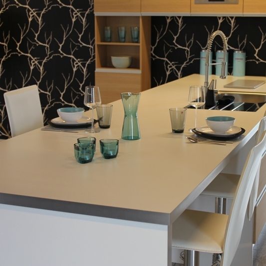 Inspiration til laminatbordplader. mange forskellige slags laminat.