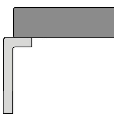 Underlimning af vaske i stenbordbordplader med synlig vaskeflange