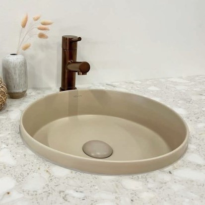 Drop Down-montage af runde badvaske