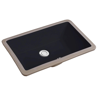 Lavabo Gino 52 mat sort porcelæn
