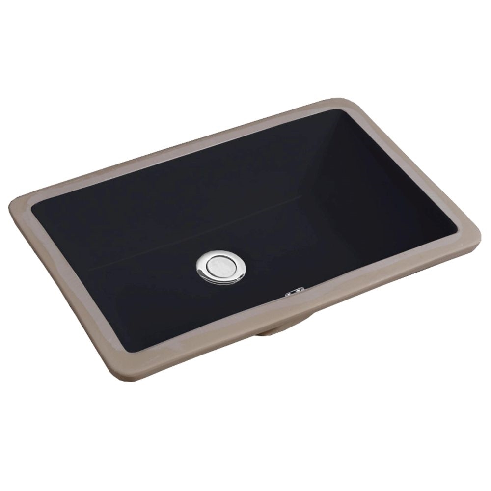 Lavabo Gino 52 mat sort porcelæn