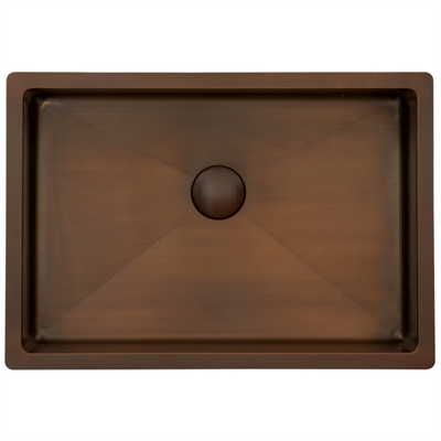 Lavabo Low Massiv bruneret messing