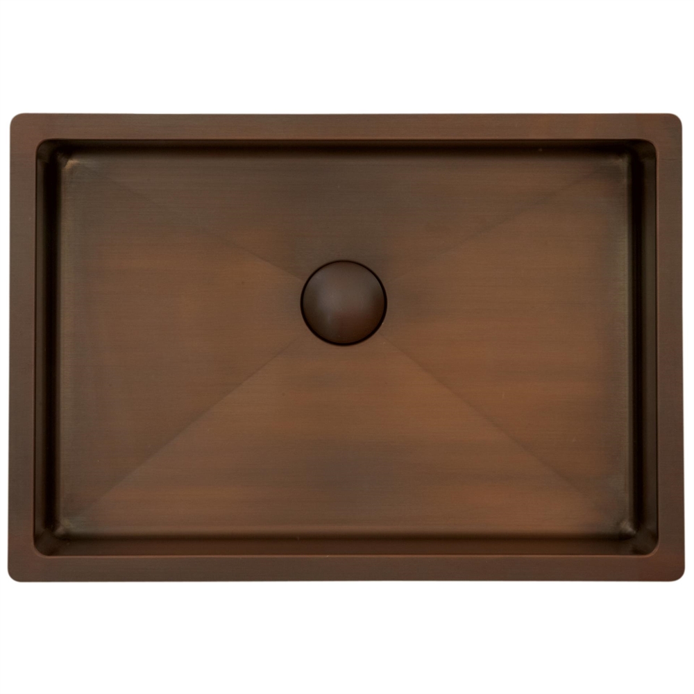 Lavabo Low Massiv bruneret messing
